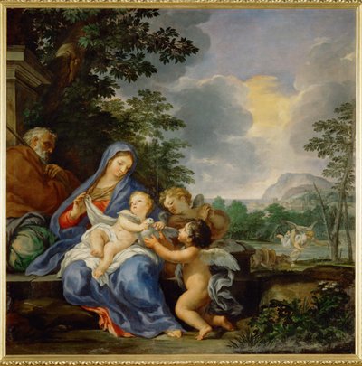 Odpoczynek podczas lotu do Egiptu (obraz na płótnie) autorstwa Ciro Ferri