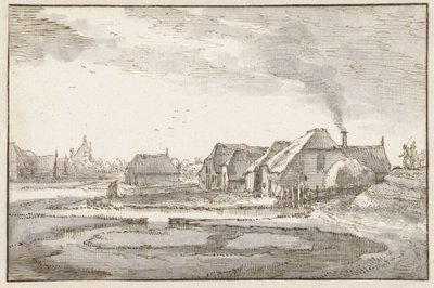 Spaarndammerdijk w pobliżu Braakjes autorstwa Claes Jansz. Visscher (II)