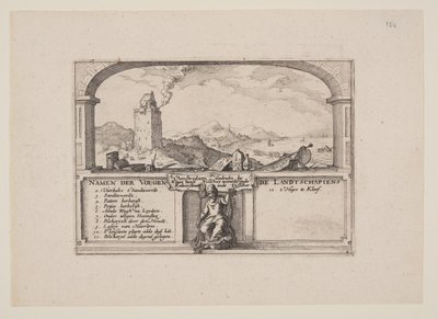 Latarnia w Zandvoort, z widoków w okolicach Haarlem (Plaisante Plaetsen) autorstwa Claes Jansz. Visscher