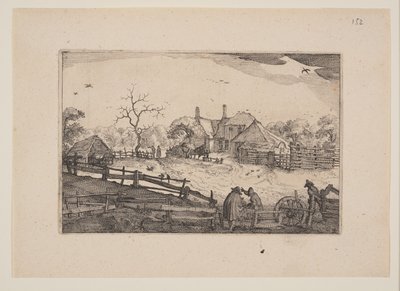 Zajazd Ojca, z widoków w okolicach Haarlemu (Plaisante Plaetsen) autorstwa Claes Jansz. Visscher
