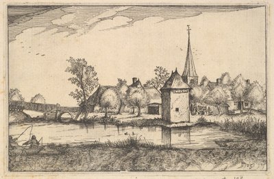 Staw i wieś, płyta 15 z 1610 autorstwa Claes Jansz Visscher