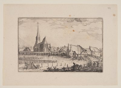 Wioska Zandvoort, z widoków w okolicach Haarlemu (Plaisante Plaetsen) autorstwa Claes Jansz. Visscher