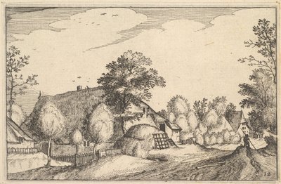 Village Road, tablica 12 z 1610 autorstwa Claes Jansz Visscher