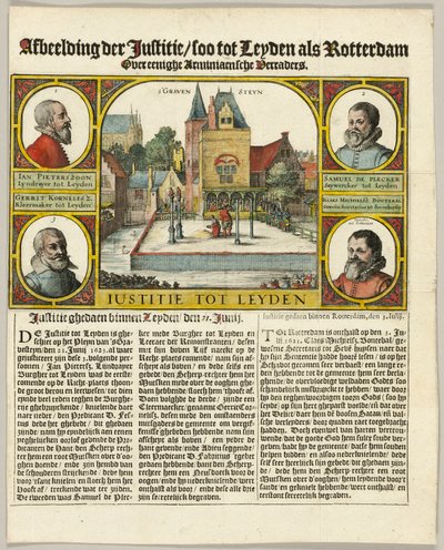 Egzekucja arminian w Lejdzie autorstwa Claes Jansz. Visscher II