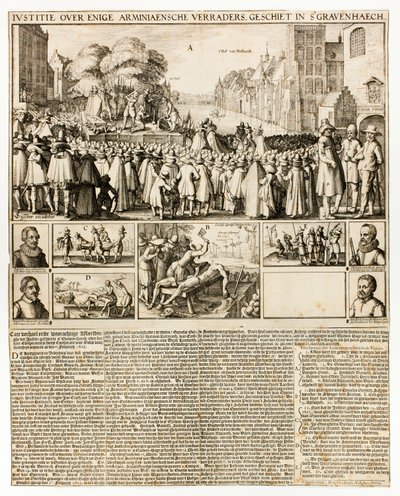 Egzekucja arminian w Hadze autorstwa Claes Jansz. Visscher II