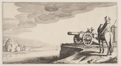 Wieża strażnicza nad rzeką, z Landscapes (Playsante Lantschappen) autorstwa Claes Jansz. Visscher II