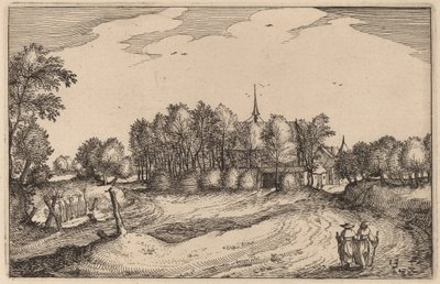 Klasztor autorstwa Claes Jansz Visscher after Johannes van Doetechum, the Elder after Lucas