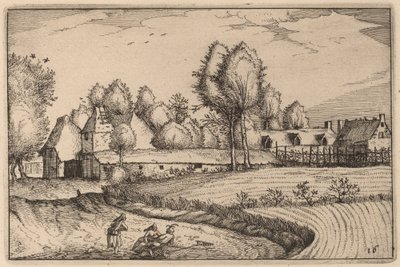 Droga wzdłuż pola autorstwa Claes Jansz Visscher after Johannes van Doetechum, the Elder after Lucas