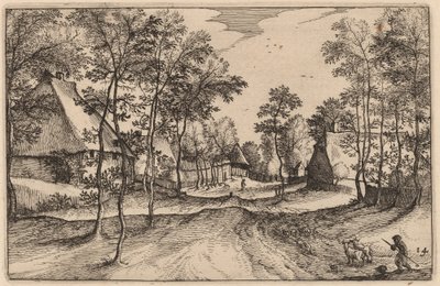 Wiejska Droga autorstwa Claes Jansz Visscher after Johannes van Doetechum, the Elder after Lucas