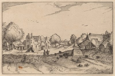 Wiejska Droga autorstwa Claes Jansz Visscher after Johannes van Doetechum, the Elder after Lucas