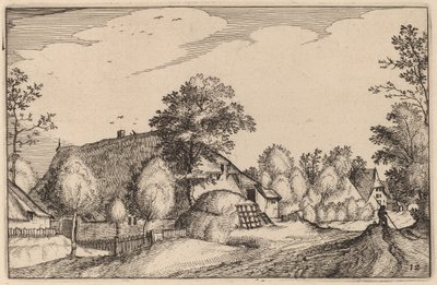Wiejska Droga autorstwa Claes Jansz Visscher after Lucas van Doetechum after Master of the Small Landscapes after Johannes