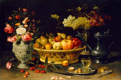 Martwa natura z owoców i kwiatów, 1608-1621 autorstwa Clara Peeters