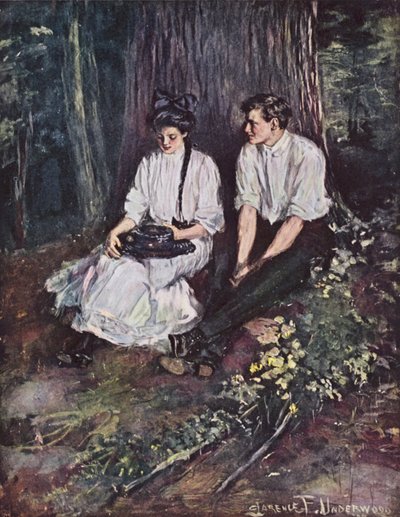 Młody sen miłości (kolor lito) autorstwa Clarence F. Underwood