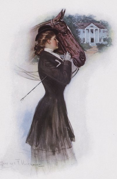 Kobieta z koniem autorstwa Clarence F. Underwood