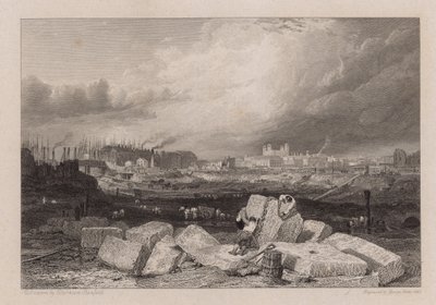 Tower of London z wykopalisk w St Katherine Docks autorstwa Clarkson Frederick Stanfield