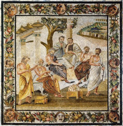 Akademia Platońska. Mozaika z Pompejów, I wiek pne autorstwa Classical Antiquities