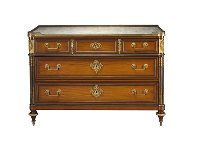 Komoda, uchwyty w stylu Pierre Joseph Désiré Gouthière autorstwa Claude Charles Saunier