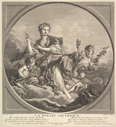 Poezja satyryczna, ca. 1741. autorstwa Claude Augustin Duflos
