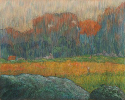 Pejzaż z postacią i domami, ok. 1930 r. 1891. autorstwa Claude Emile Schuffenecker