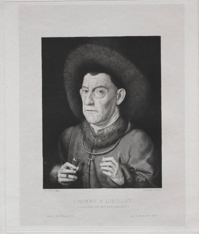 Mężczyzna z różowym autorstwa Claude Ferdinand Gaillard