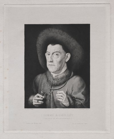Mężczyzna z różowym autorstwa Claude Ferdinand Gaillard