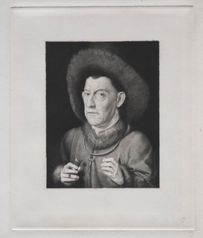 Mężczyzna z różowym. autorstwa Claude Ferdinand Gaillard