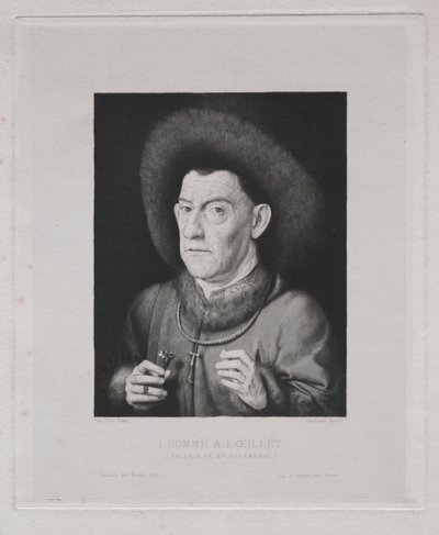 Mężczyzna z różowym. autorstwa Claude Ferdinand Gaillard