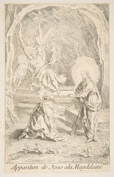 Chrystus ukazujący się Marii Magdalenie n.d. Twórcy: Claude Gillot, Jacques Gabriel Huquier. autorstwa Claude Gillot, Jacques Gabriel Huquier