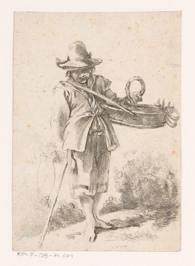 Młody sprzedawca piekarni w krajobrazie autorstwa Claude Henri Watelet