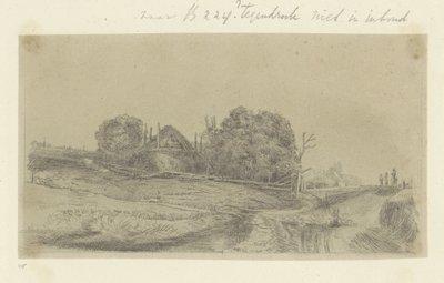 Krajobraz ze stogiem siana i stadem owiec Recueil de quatre-vingt-cinq estampes originales (tytuł serii) autorstwa Claude Henri Watelet