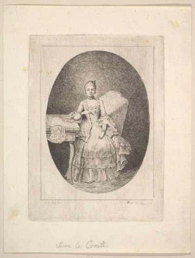 Portret Małgorzaty Le Comte, 1764. autorstwa Claude Henri Watelet