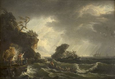 Wrak statku autorstwa Claude Joseph Vernet