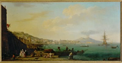 Widok na Neapol i Wezuwiusz ... autorstwa Claude Joseph Vernet