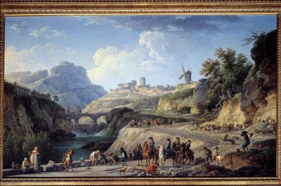 Budowa dużej drogi Budowa drogi. Obraz Josepha Verneta (1714-1789) Nd. 0,97x1,62m. autorstwa Claude Joseph Vernet