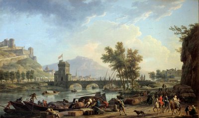 Podejścia wiertła w 1774 r. Obraz Josepha Verneta (1714-1789) 1774 wym. 0,97x1,62 m Montpellier, Musee Fabre autorstwa Claude Joseph Vernet