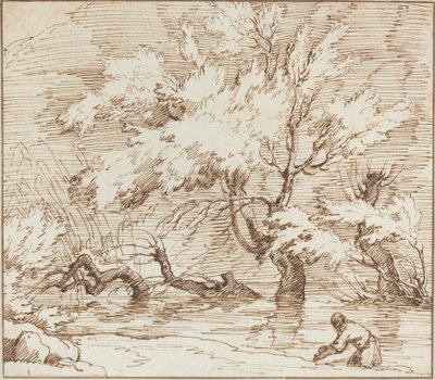 Drzewa odbite w potoku autorstwa Claude Joseph Vernet