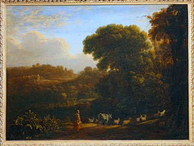Paysage au soleil couchant - Krajobraz z zachodzącym słońcem ... autorstwa Claude Lorrain (1600 82)