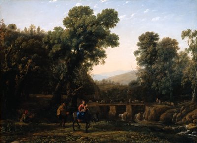 Ucieczka do Egiptu (olej na płótnie) autorstwa Claude Lorrain (1600 82)
