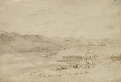 Widok na jezioro Bracciano, ok. 1638-39 autorstwa Claude Lorrain