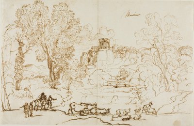 Klasyczny krajobraz - Tivoli autorstwa Claude Lorrain