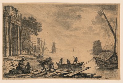Scena portowa autorstwa Claude Lorrain