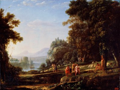 Krajobraz z Apollem i Marsjaszem, 1639-1640. autorstwa Claude Lorrain