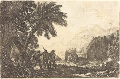 Krajobraz z bandytami (Scène de Brigands) autorstwa Claude Lorrain
