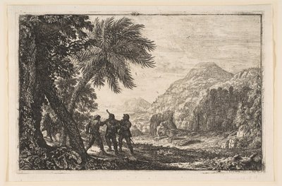 Krajobraz z rozbójnikami, 1633. autorstwa Claude Lorrain
