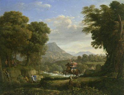 Krajobraz ze świętym Jerzym i smokiem autorstwa Claude Lorrain