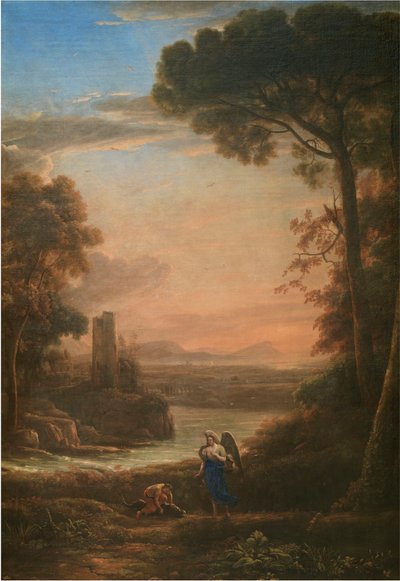 Krajobraz z Tobiaszem i Aniołem, 1639-1640. autorstwa Claude Lorrain