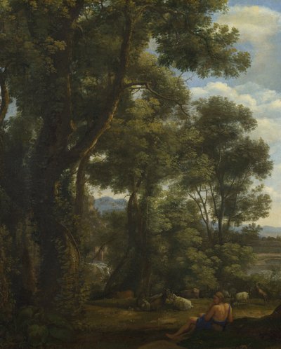 Pejzaż z pasterzem i kozami  autorstwa Claude Lorrain