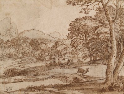 Krajobraz ze stadem jeleni, 1666 autorstwa Claude Lorrain