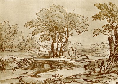 Krajobraz z mostem autorstwa Claude Lorrain