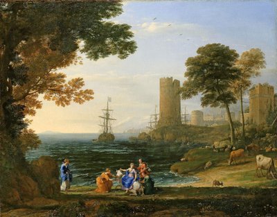 Krajobraz z porwaniem Europy przez Jowisza autorstwa Claude Lorrain